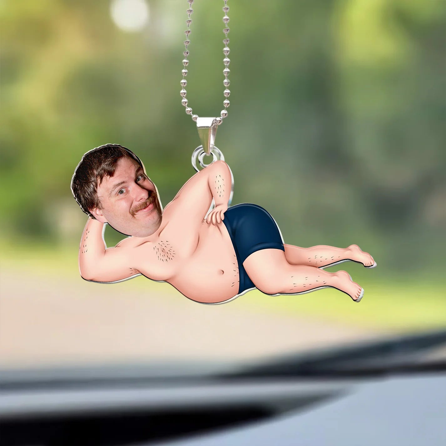 Der bierbäuchige Mann Fotoanhänger Lustiges Geschenk für Vater