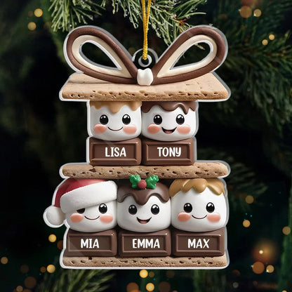 Personalisierter Weihnachtsanhänger „S’mores Familienfreude“