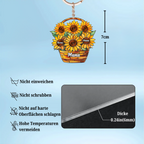 Sonnenblumen-Personalisierter Schlüsselanhänger für Mama und Oma