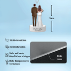 Hochzeitspaar-Personalisierter Acrylanhänger mit Figuren und Text Geschenk zum Jahrestag
