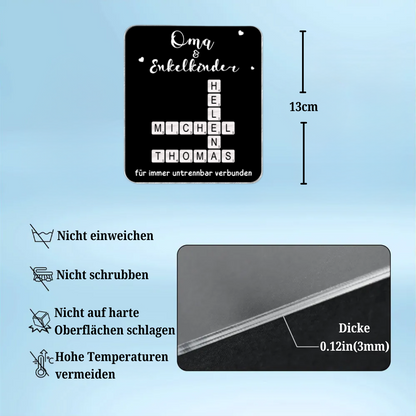 Personalisiertes Kreuzworträtsel-Acryl-Kühlschrankmagnet