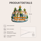 Personalisierter Holz-Weihnachtsanhänger mit Foto & Spruch