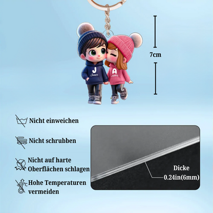 Süßes Paar-Personalisierter Schlüsselanhänger für Paare