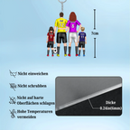Fußball-Familie Personalisierter Acryl-Schlüsselanhänger mit Eltern und Kinder