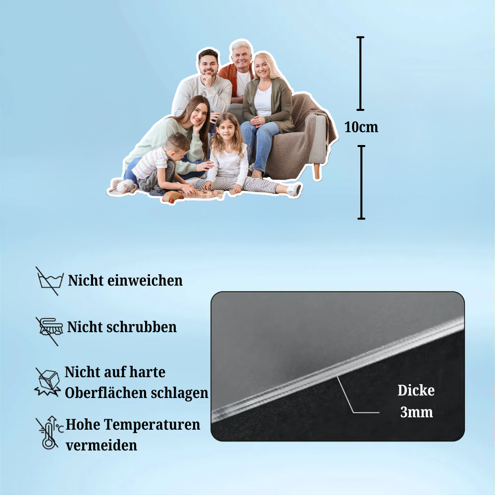 Acryl-Kühlschrankmagneten mit Foto Geschenk für Familie