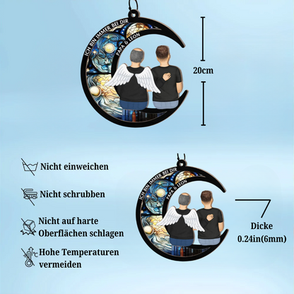 Immer bei Dir-Personalisierter Sonnenfänger mit Mondmotiv