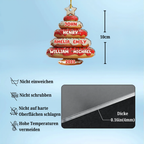 Donutbaum-Personalisierter Acrylanhänger mit Namen Christbaumschmuck für Familie