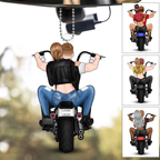 Personalisierter Acrylanhänger mit Motorradpaar