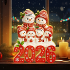 Personalisierte LED-Lichtbox für die Familie – Weihnachtsmotiv 2026 mit Namen
