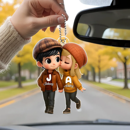 Herbst-Pärchen Personalisierter Acryl-anhänger mit Namen Geschenk für Paar