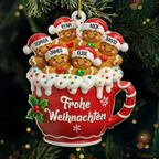 Lebkuchenmann Acryl-Weihnachtsanhänger mit Namen und Text