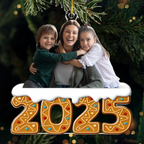 2025 Foto-Acrylornament Personalisierter Christbaumschmuck mit Foto