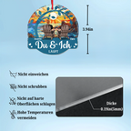 Sitzendes Paar-Personalisiertes Acryl Ornament Weihnachtsanhänger