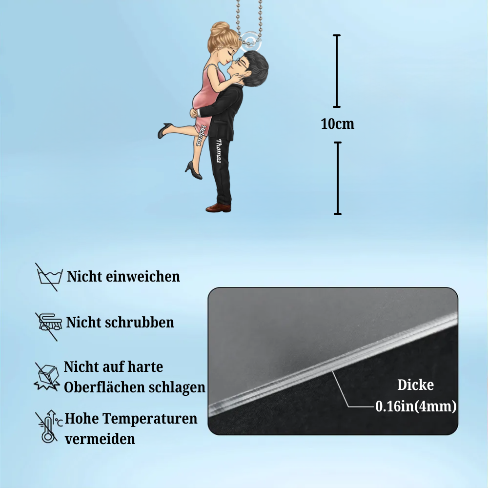 Personalisierter Autoanhänger  für Paare