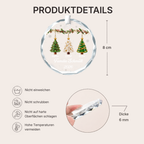 Personalisierter Glas-Weihnachtsanhänger – Weihnachtsbäume-Motiv