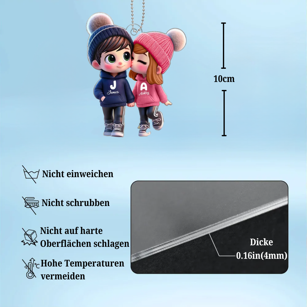 Süßes Paar-Personalisierter Autoanhänger