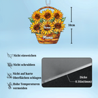 Sonnenblumen-Personalisierter Anhänger mit Namen