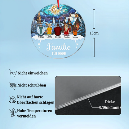 Familie für Immer-Acryl Weihanchtsdeko Christbaumschmuck