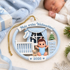 Personalisierter Acryl-Weihnachtsanhänger für Baby - Mein erstes Weihnachten
