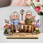 Gemeinsam Alt Werden seit.... Personalisierter Holzaufsteller mit Paar Jahrestagsgeschenk