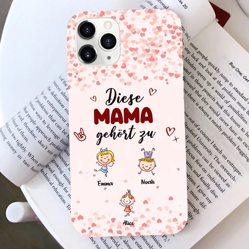 Diese...gehört zu - Silikonhandyhülle für iPhone und Samsung mit Comicfiguren Geschenk für Mama und Oma