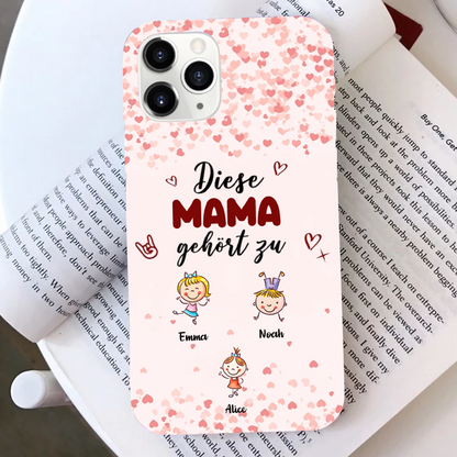 Diese...gehört zu - Silikonhandyhülle für iPhone und Samsung mit Comicfiguren Geschenk für Mama und Oma