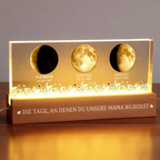 Mondphasen-Personalisierte LED Nachtlicht für Mama und Oma