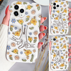 Hand-in-Hand Silikonhandyhülle für iPhone und Samsung mit Namen Geschenk für Mama und Oma