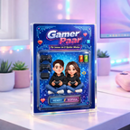 Gamer Paar - Personalisierter Acrylblock mit Paar und Namen