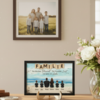 Personalisierter Holzaufsteller mit Familien Geschenk für Papa, Mama, Opa und Oma