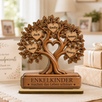 Personalisierter Holzaufsteller für Oma – Familienbaum mit Namen