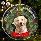 In Liebevoller Erinnerung Personalisierter Acrylanhänger mit Foto Christbaumschmuck zur Trauer