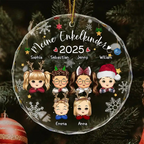 Enkelkinder - Personalisierter Glasanhänger Christbaumschmuk für Opa und Oma