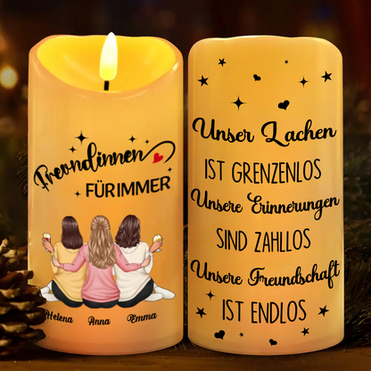 Personalisierte LED-Kerze für Freundinnen und Schwestern