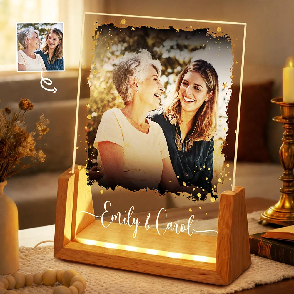 Personalisiertes LED-Nachtlicht mit Foto & Namen