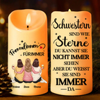 Personalisierte LED-Kerze für Schwestern