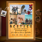 Personalisierter LED-Bilderrahmen mit Fotos & Namen – für beste Freundinnen
