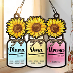 Personalisierter Sonnenfänger mit Vasen Geschenk für Frau, Mama und Oma
