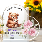 Tiermotiv-Personalisiertes Acrylherz Geschenk zum Muttertag