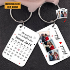 Personalisierter Acryl-Schlüsselanhänger mit Kalender