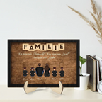 Personalisierter Holzaufsteller mit Familien Geschenk für Papa, Mama, Opa und Oma