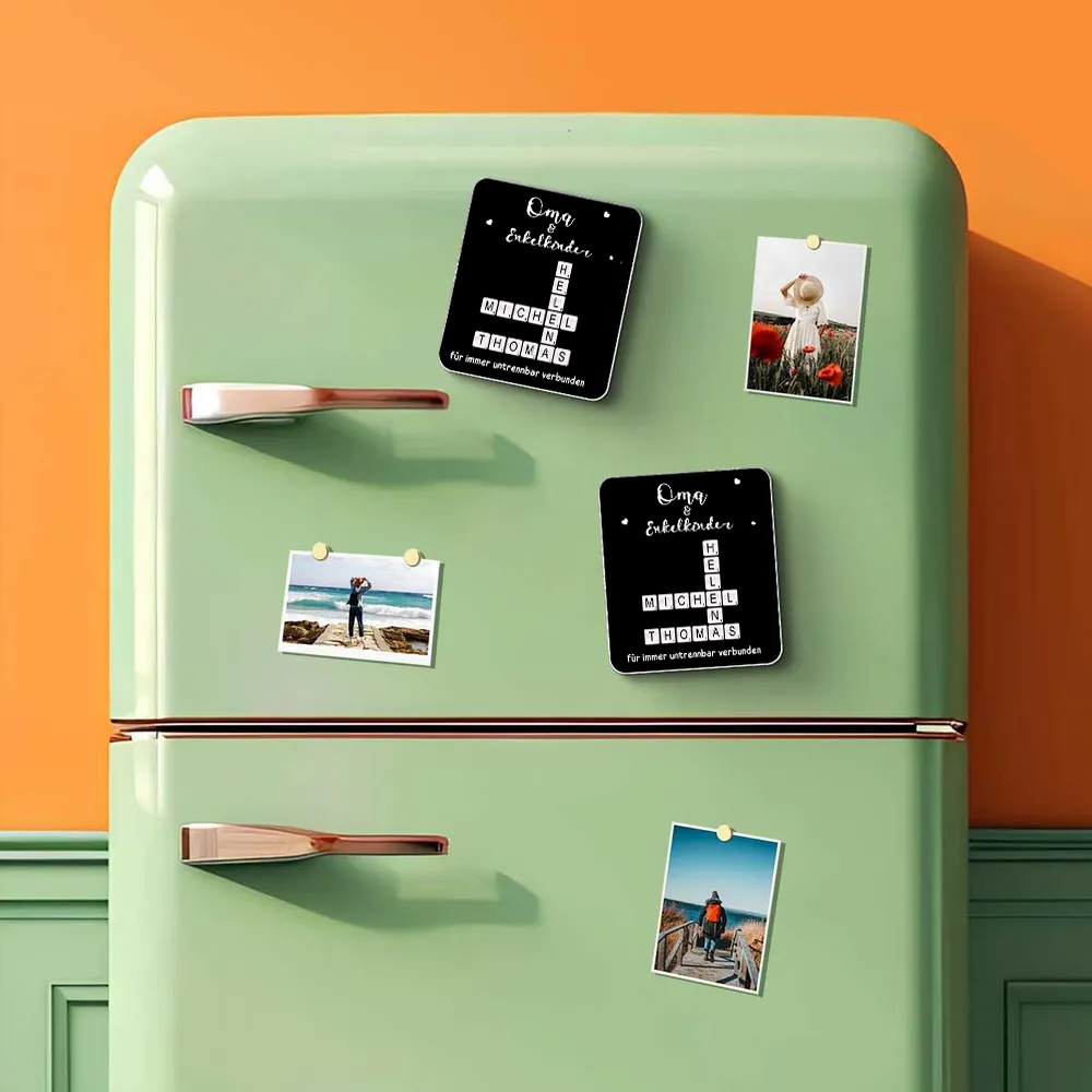 Personalisiertes Kreuzworträtsel-Acryl-Kühlschrankmagnet