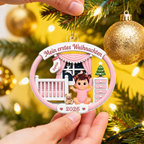 Personalisierter Acryl-Weihnachtsanhänger für Baby - Mein erstes Weihnachten