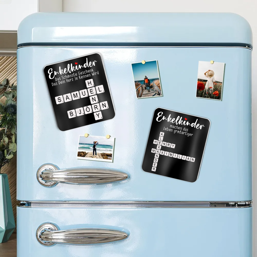 Acryl-Kühlschrankmagnet mit Kreuzwörter Geschenk für Oma