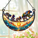 Bärenmama/Bärenoma mit Kindern - Sonnenfänger Ornament mit Namen personalisiert