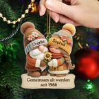 Herbstzwerg - Gemeinsam alt werden - Acrylanhänger mit Namen Geschenk für Paar