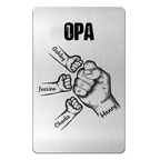 Fausstoß Wallet Card Personalisierte Brieftasche-Karte mit Namen und Text Geschenk für Papa und Opa