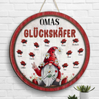 Zwerg und Käfer- Personalisiertes Holzschild für Oma