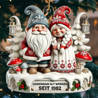 Personalisiertes Acryl-Weihnachtsornament– Wichtel-Paar