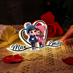 Süßes Paar und Herz-Personalisierte Lichtbox mit Namen Geschenk zum Valentinstag